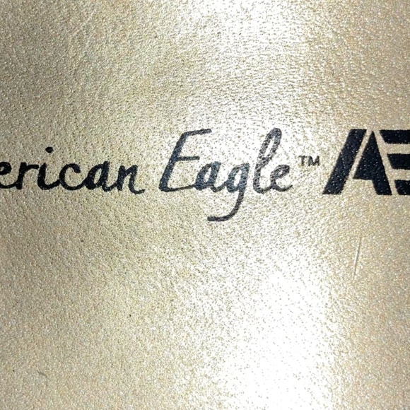 American Eagle Gold Sparkle Ballet Flats Size 7 - Picture 6 of 6